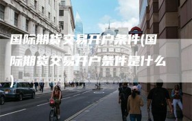 国际期货交易开户条件(国际期货交易开户条件是什么)