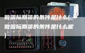 做国际期货的条件是什么(做国际期货的条件是什么呢)